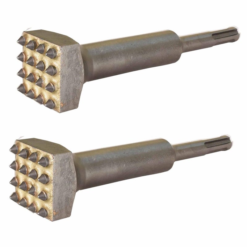 ACTINTOOL 5 5/8 in. x 1 1/4 in. 16 Tips Concrete Repair Patch Prepare SDS Plus Chisel, 1 1/4 Inch Square Head SDS Plus Bush Hammer Drill Bit for Rotary Hammer (Pack of 2) - Image 1